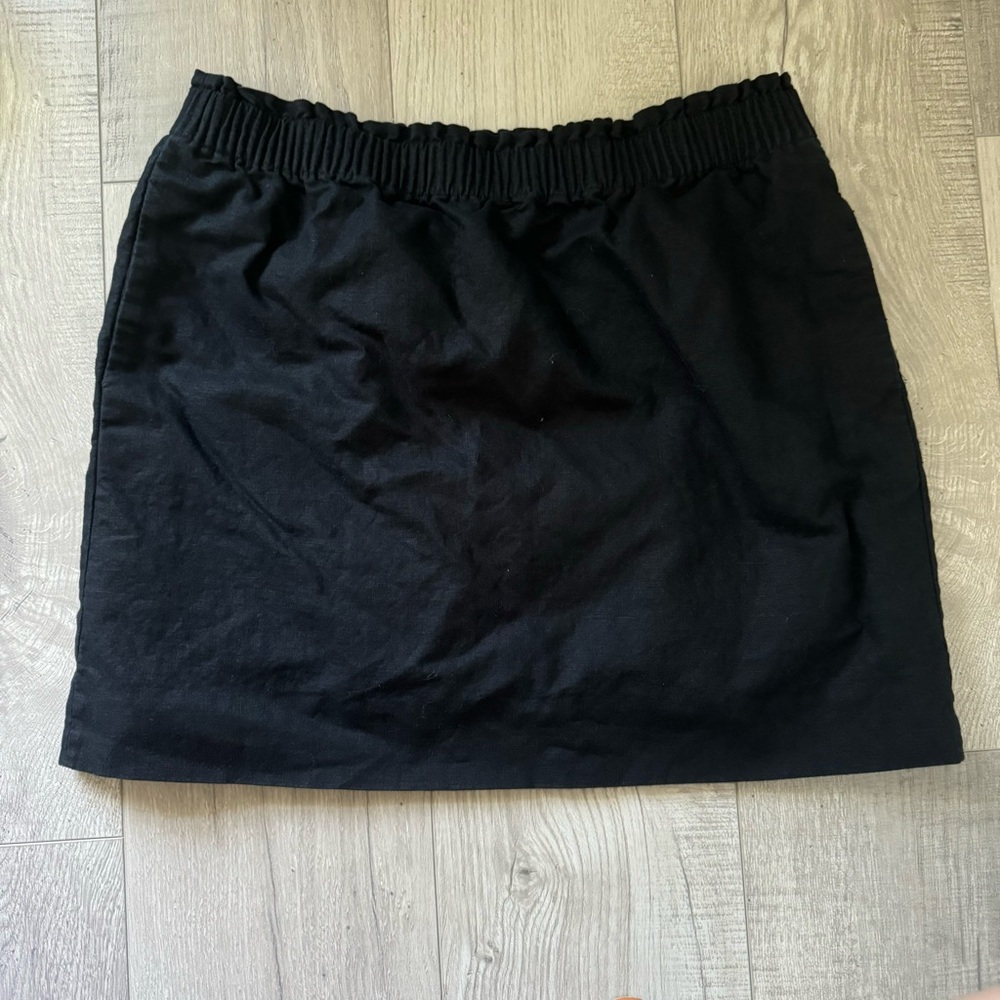 J.Crew Black Linen Skirt